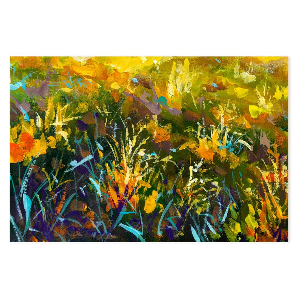 Flowers In A Sea of Green, Style A, Hand-Painted Canvas