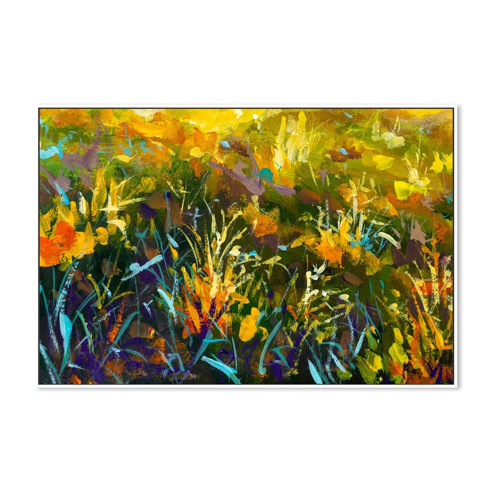 Flowers In A Sea of Green, Style A, Hand-Painted Canvas