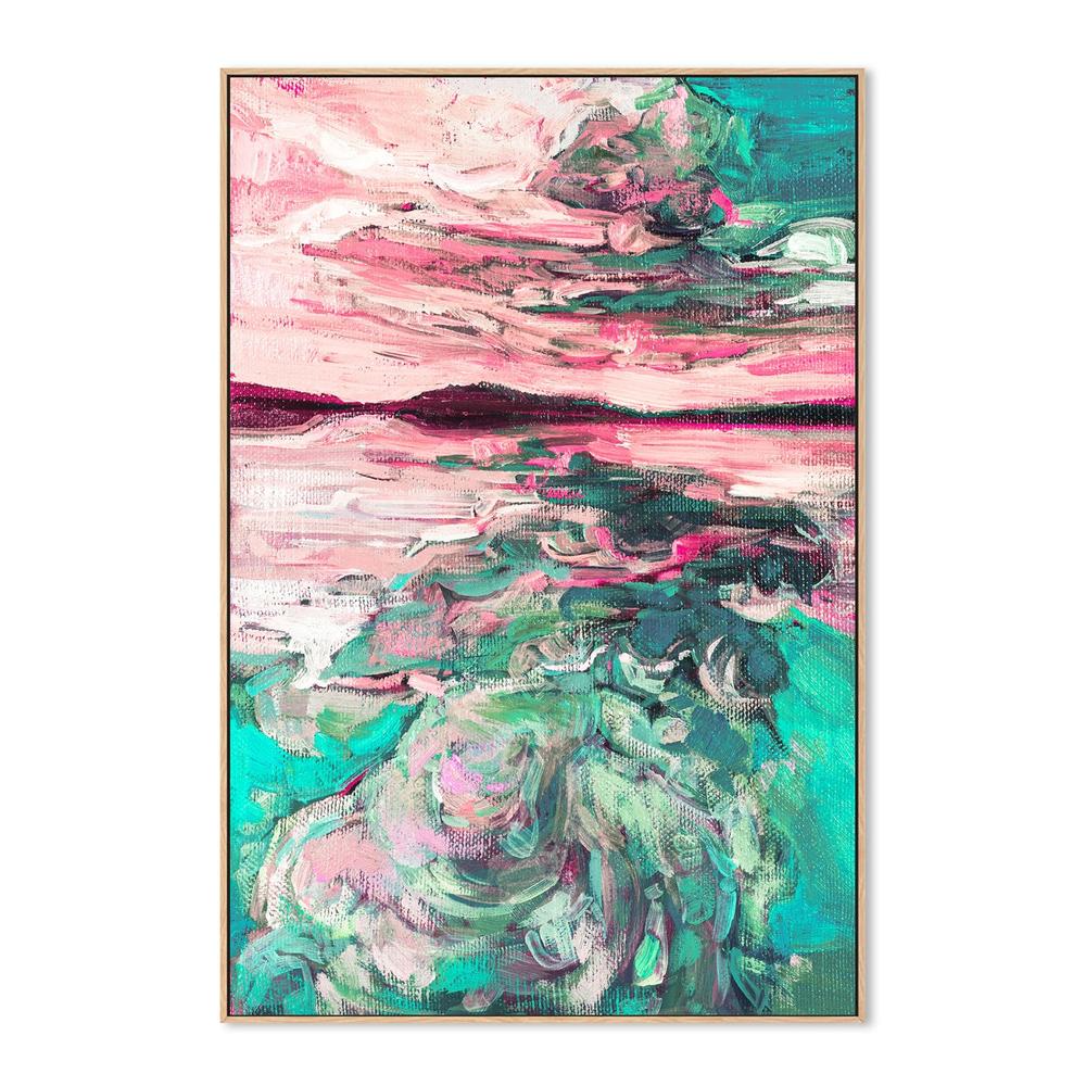 Saturated Sunset, Style B, Hand-Painted Canvas
