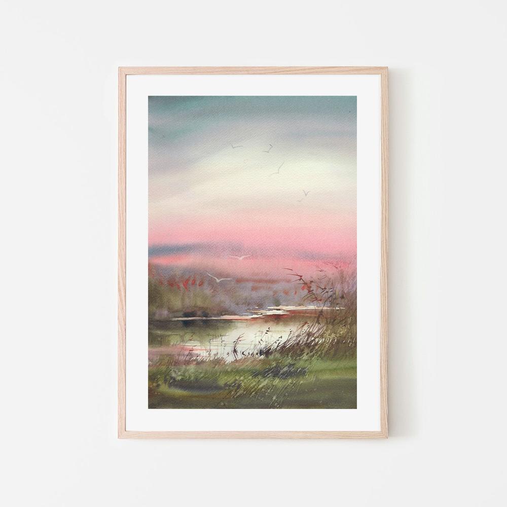 Pink Hues, Style B, Hand-Painted Canvas
