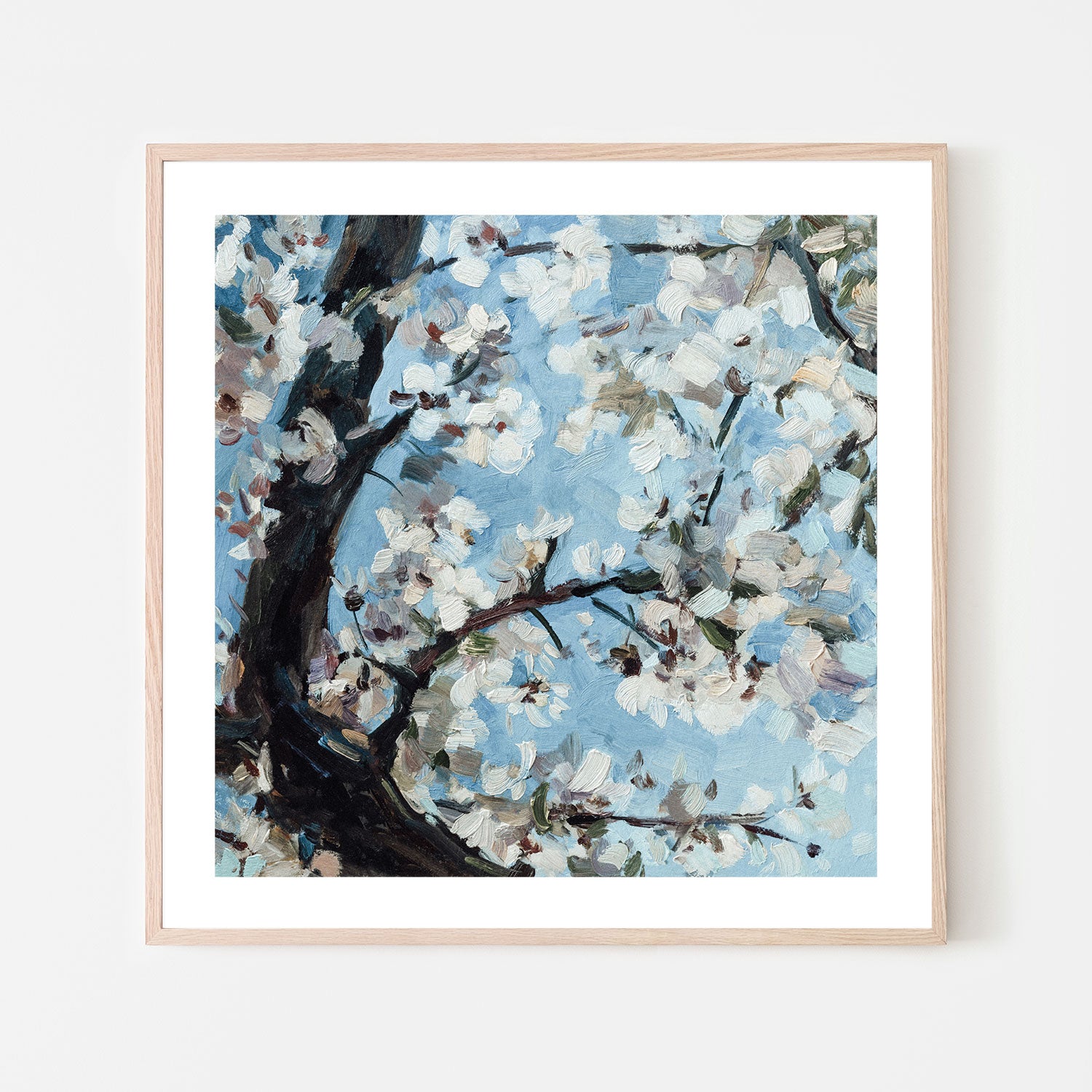 Blossoming Cherry Blossom Tree , Hand-painted Canvas