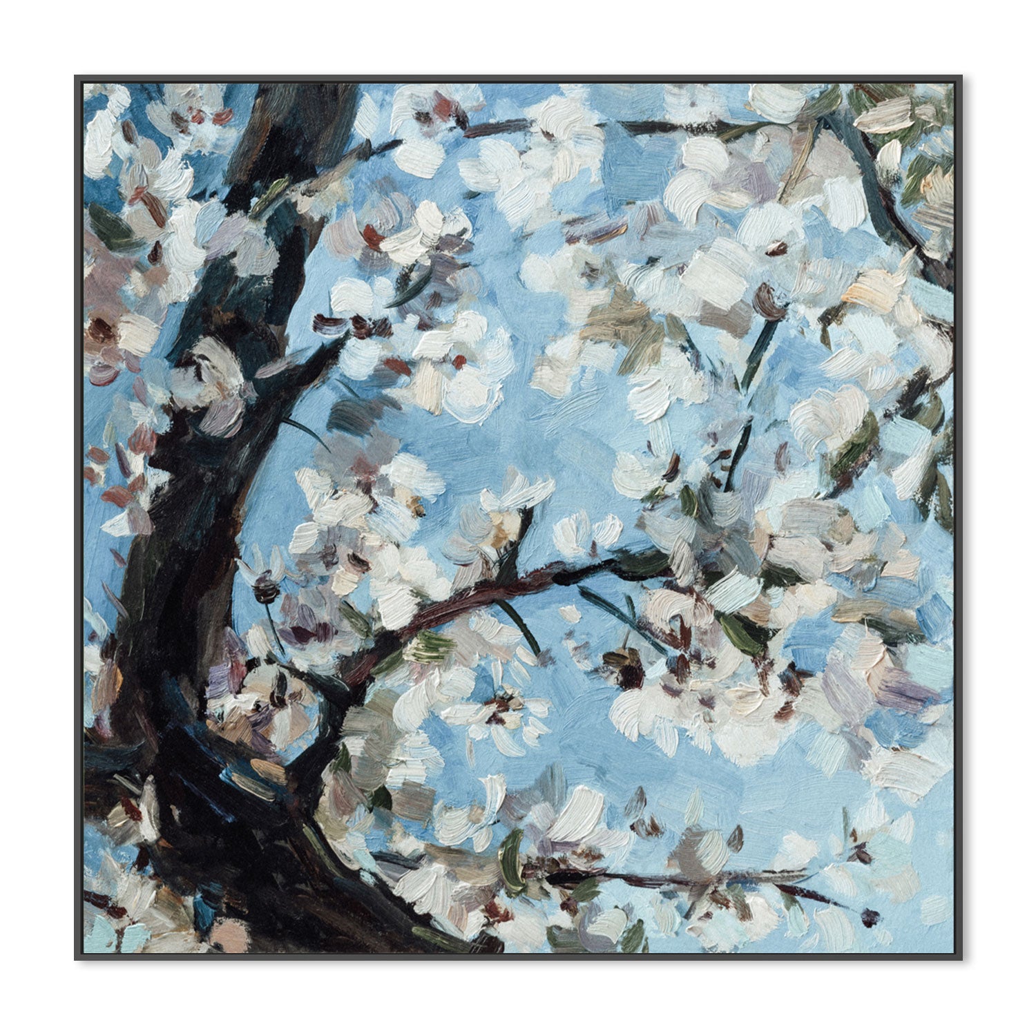 Blossoming Cherry Blossom Tree , Hand-painted Canvas