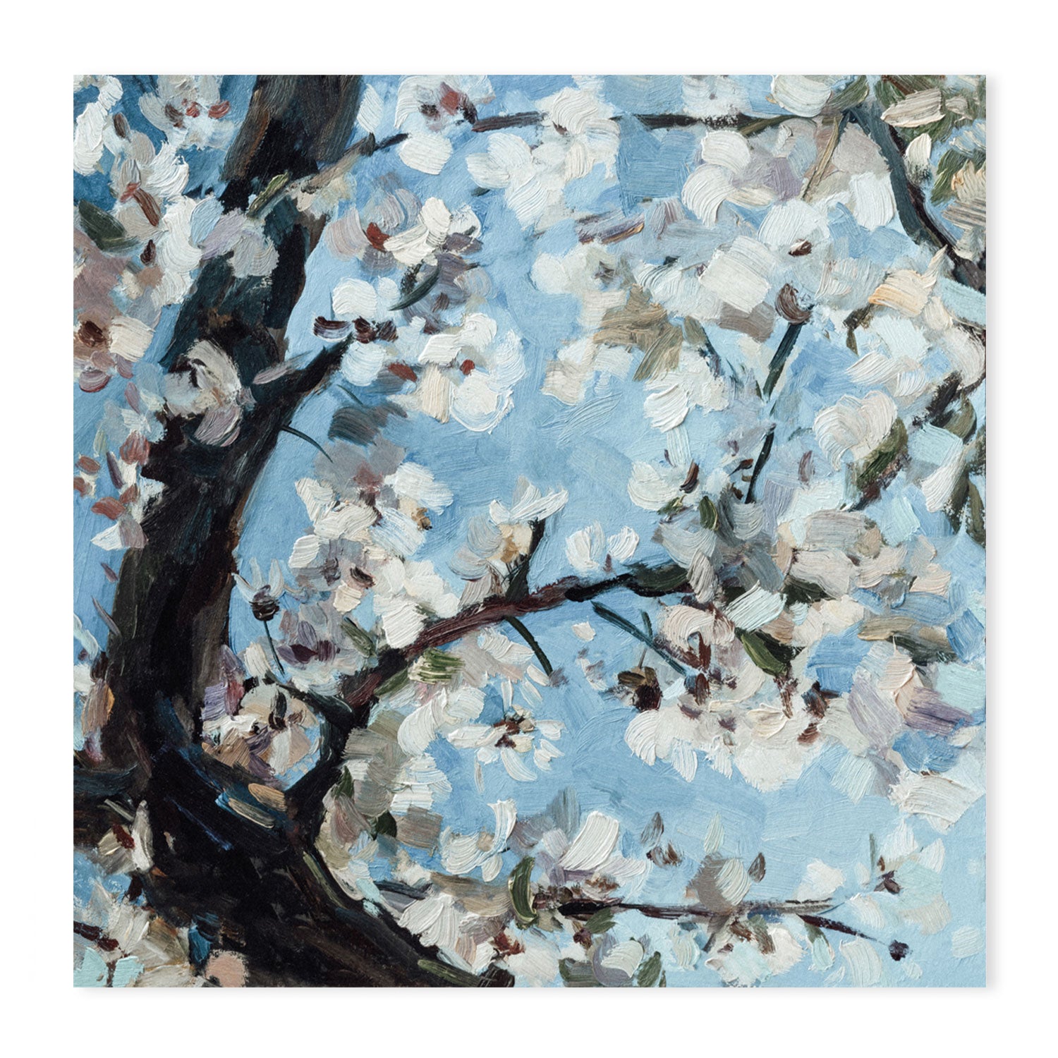 Blossoming Cherry Blossom Tree , Hand-painted Canvas