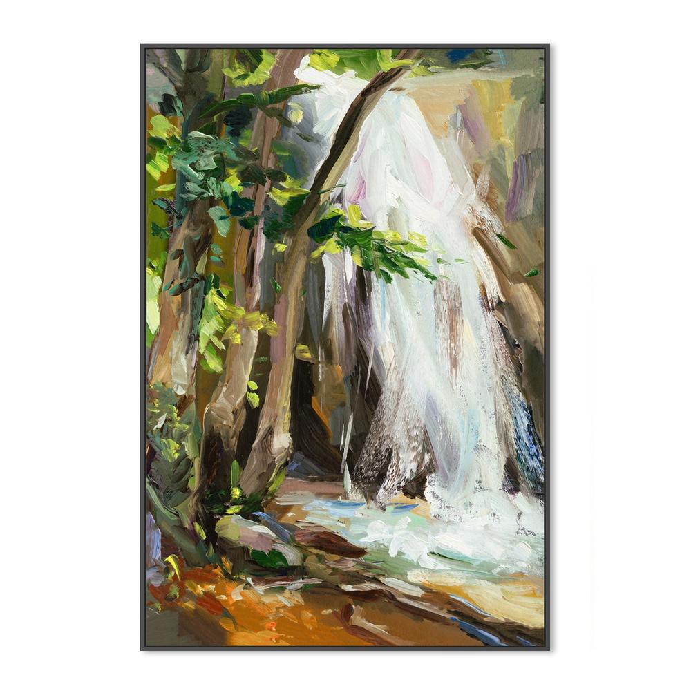 Glistening Waterfall , Hand-painted Canvas