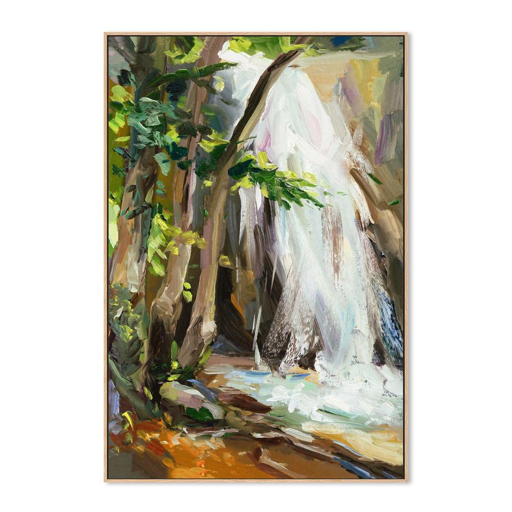 Glistening Waterfall , Hand-painted Canvas
