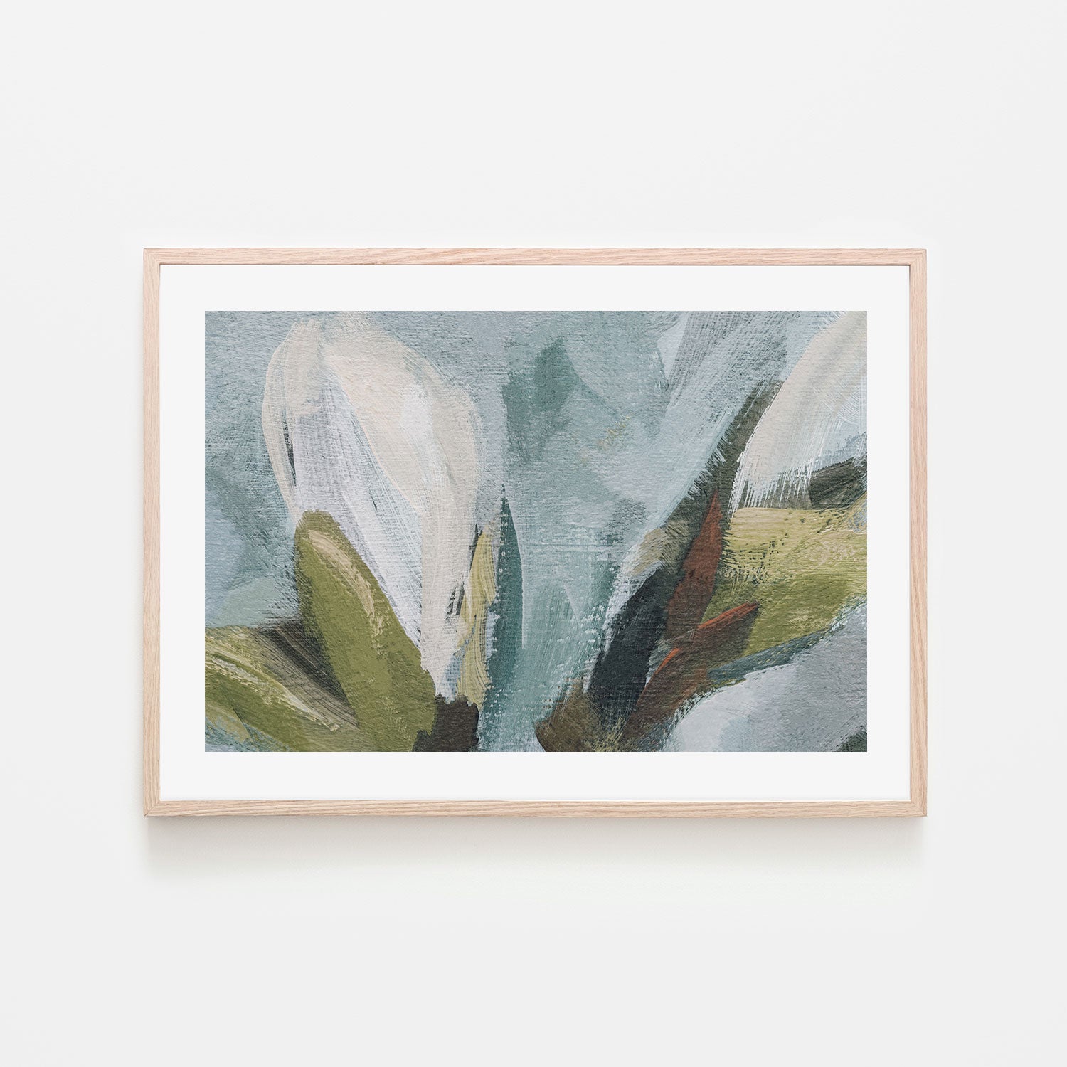 Shades Of Green , Hand-painted Canvas