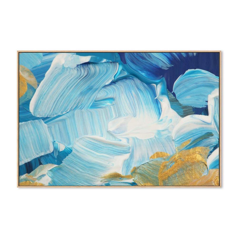 Ocean Swirl , Hand-painted Canvas