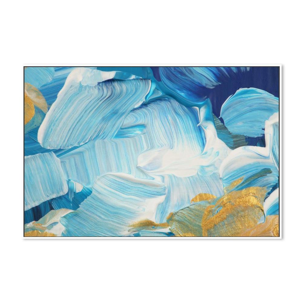 Ocean Swirl , Hand-painted Canvas