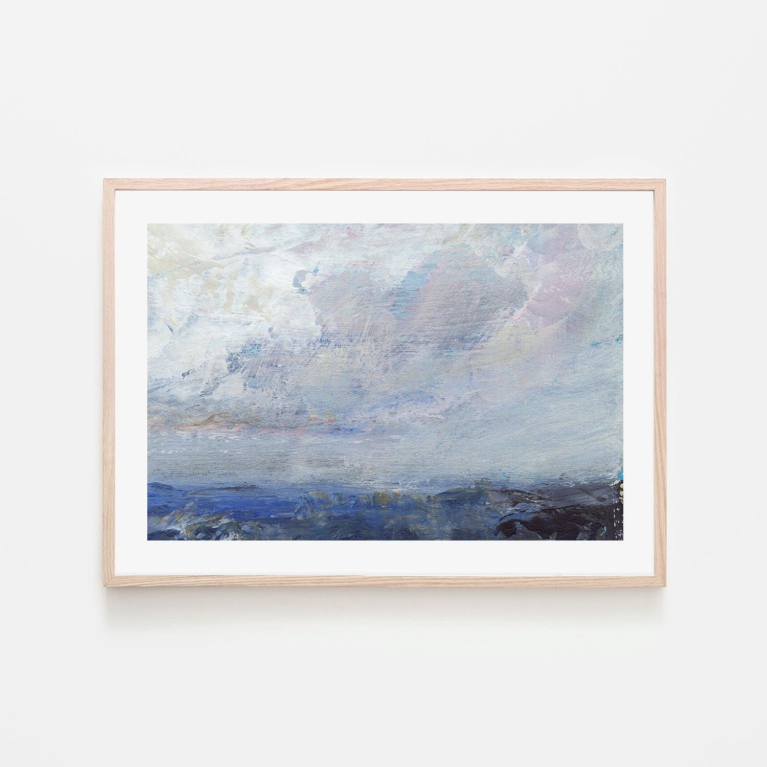 Blue Oasis , Hand-painted Canvas
