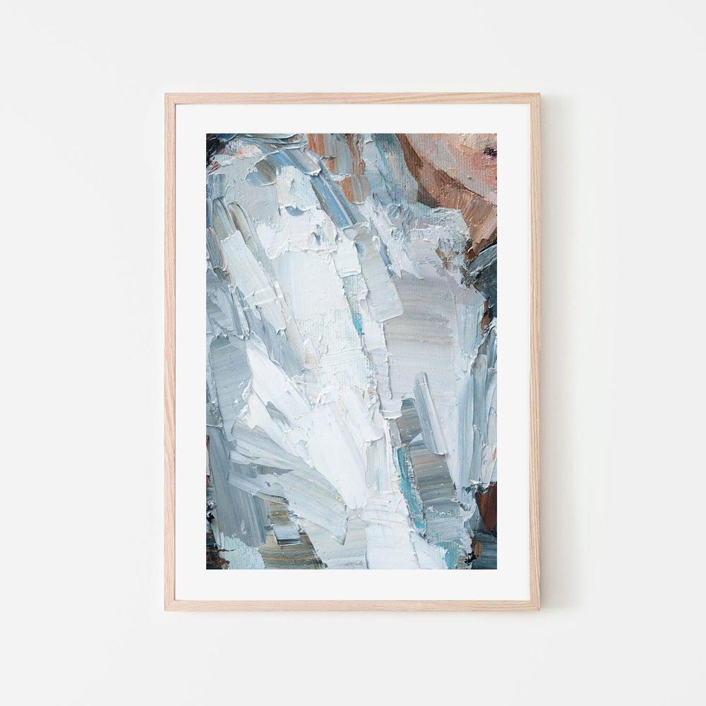Pastel Blue , Hand-painted Canvas