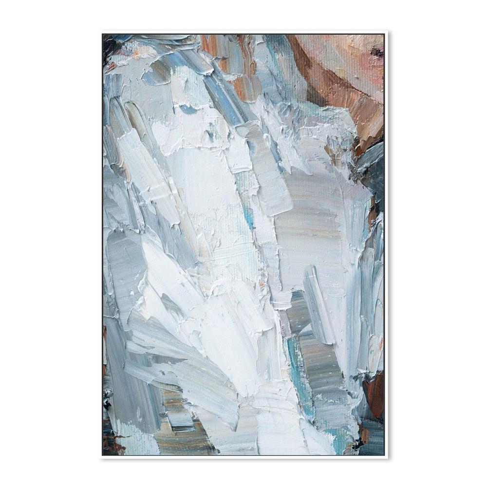 Pastel Blue , Hand-painted Canvas