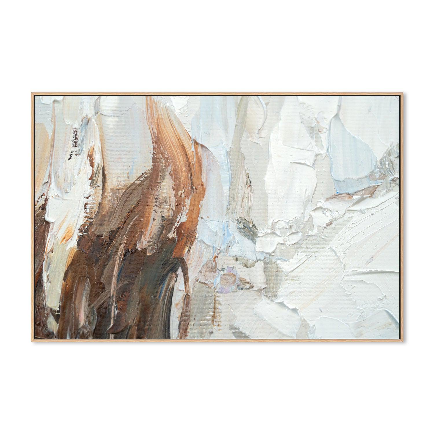 Cream and Pastel , Hand-painted Canvas