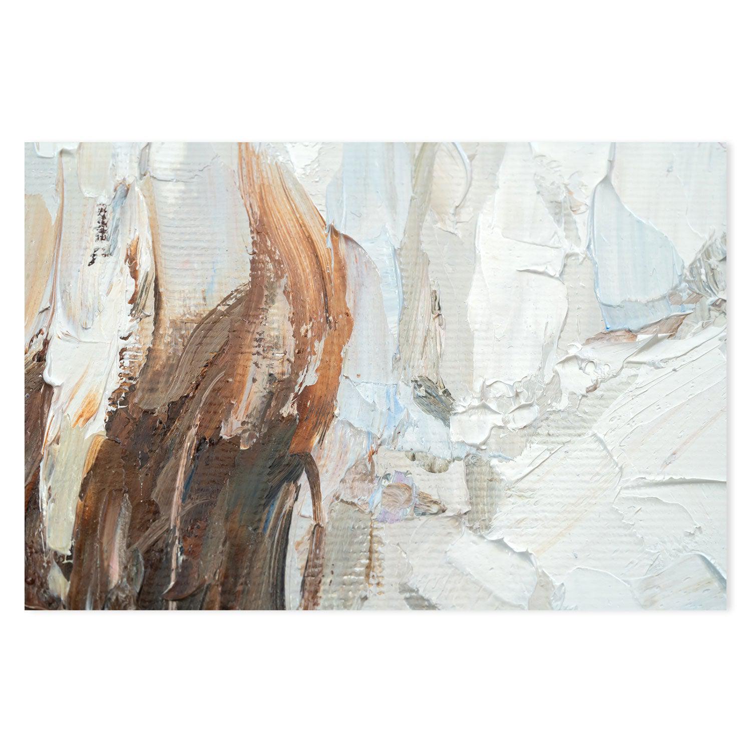 Cream and Pastel , Hand-painted Canvas