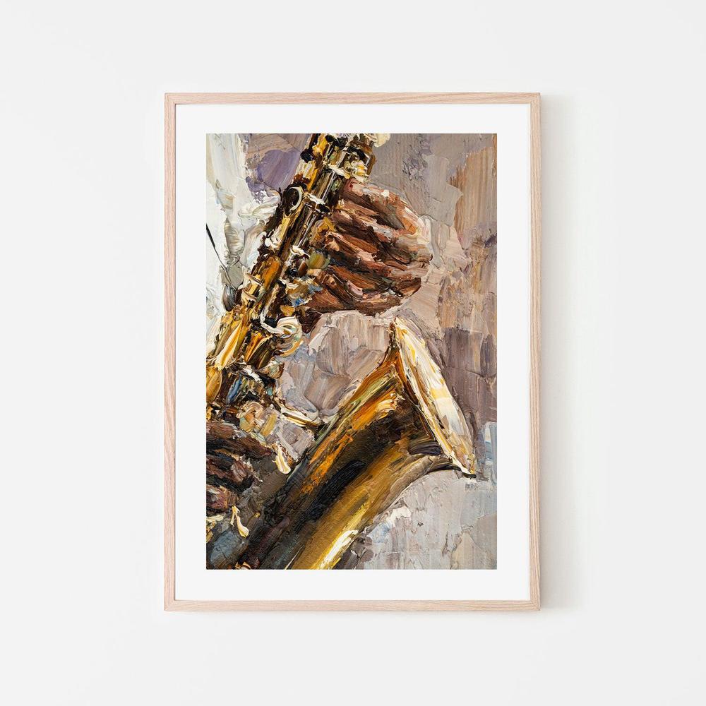 Play That Sax , Hand-painted Canvas