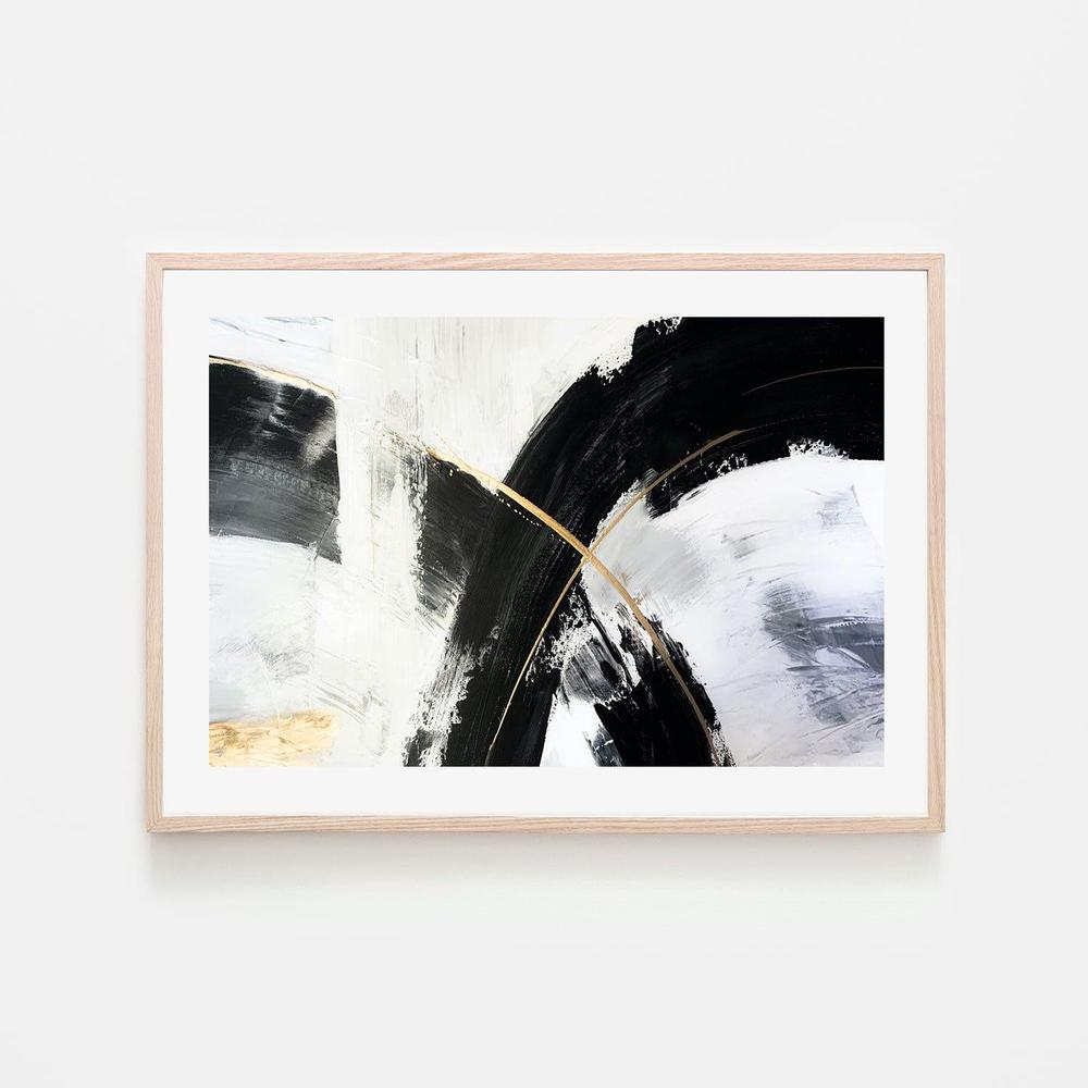 Black Rings , Hand-painted Canvas