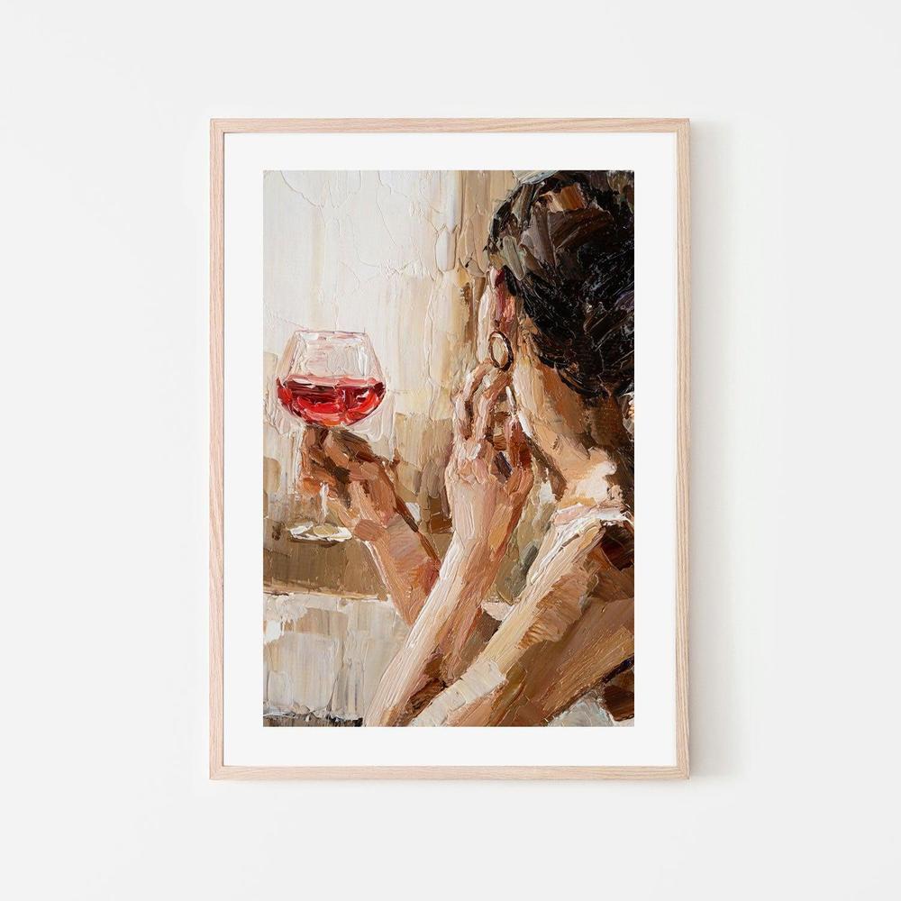 Sit and Ponder , Hand-painted Canvas