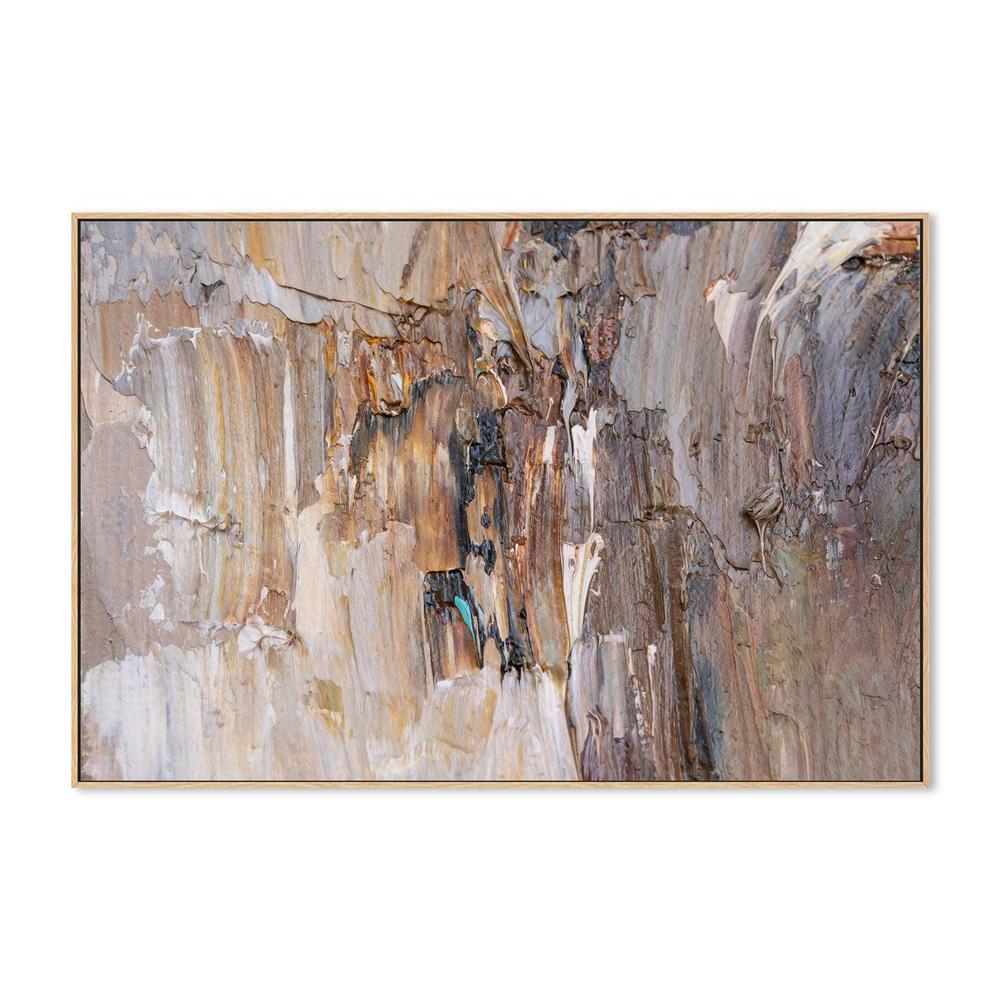 Brown and Beige Layers , Hand-painted Canvas