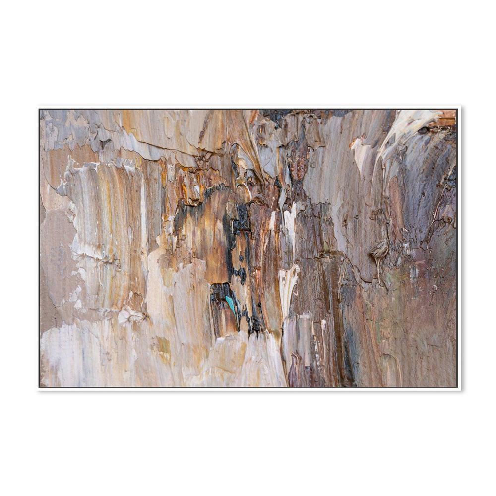 Brown and Beige Layers , Hand-painted Canvas