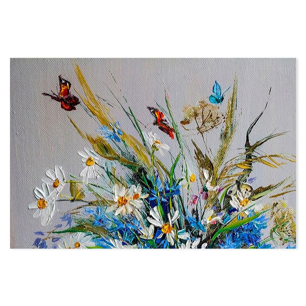 Follow The Butterflies , Hand-painted Canvas