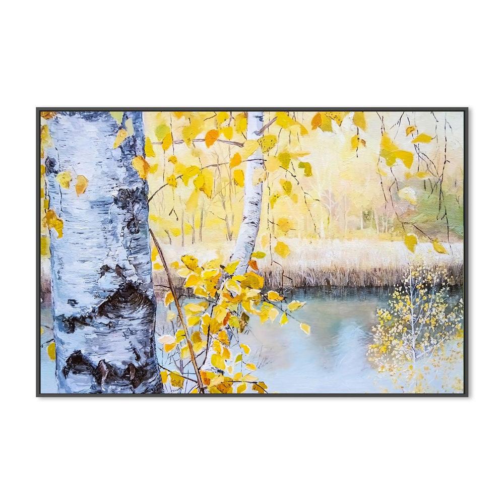 By The Birch Tree , Hand-painted Canvas