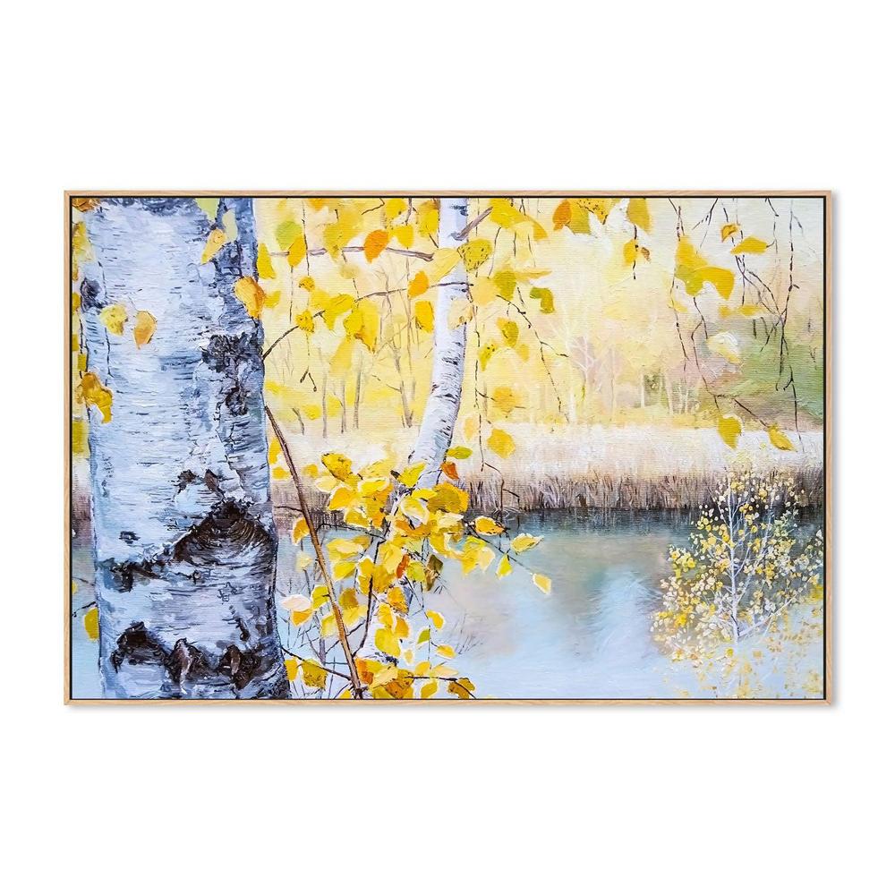 By The Birch Tree , Hand-painted Canvas