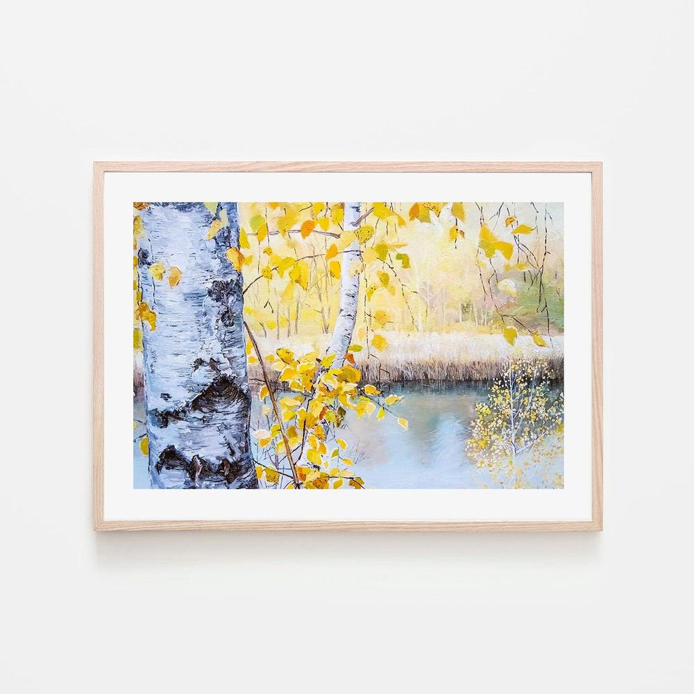 By The Birch Tree , Hand-painted Canvas