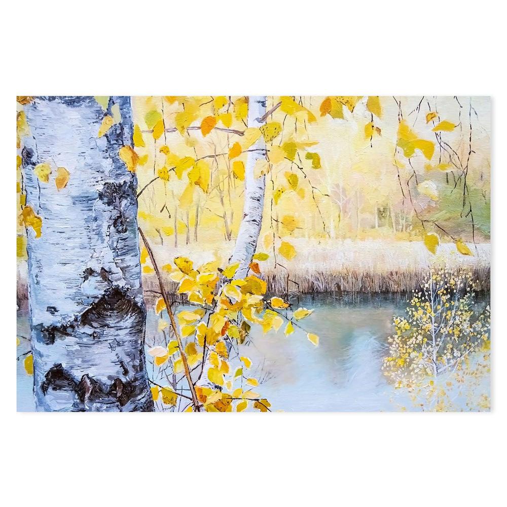 By The Birch Tree , Hand-painted Canvas