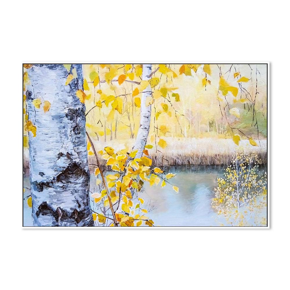 By The Birch Tree , Hand-painted Canvas