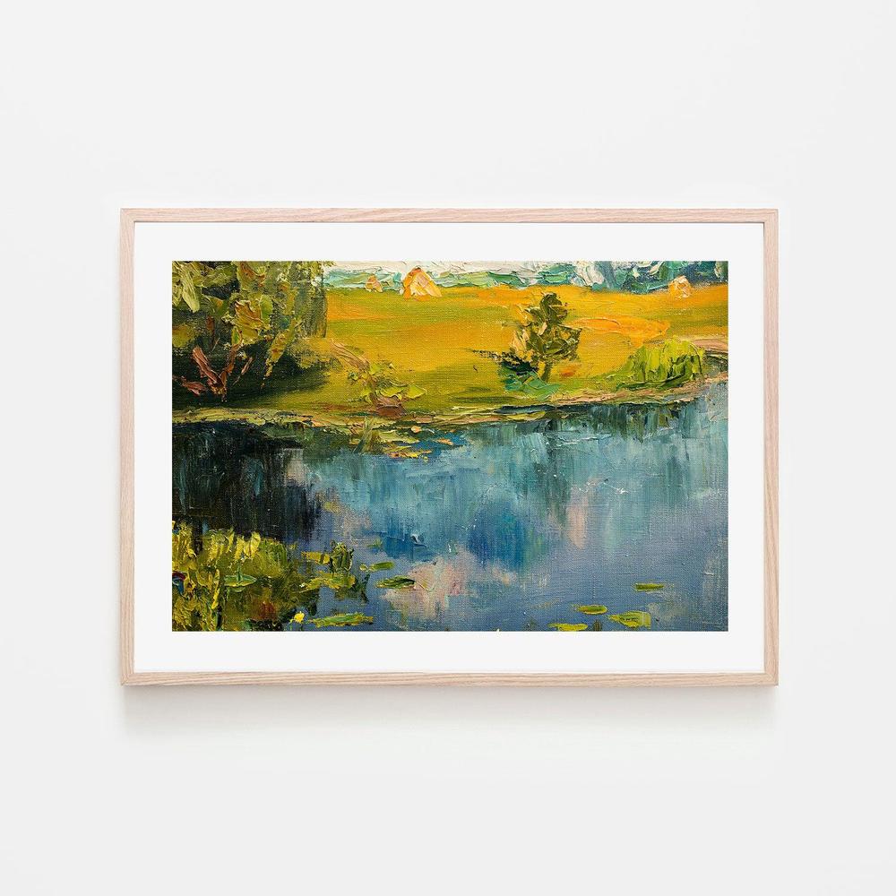Lake Reflections , Hand-painted Canvas