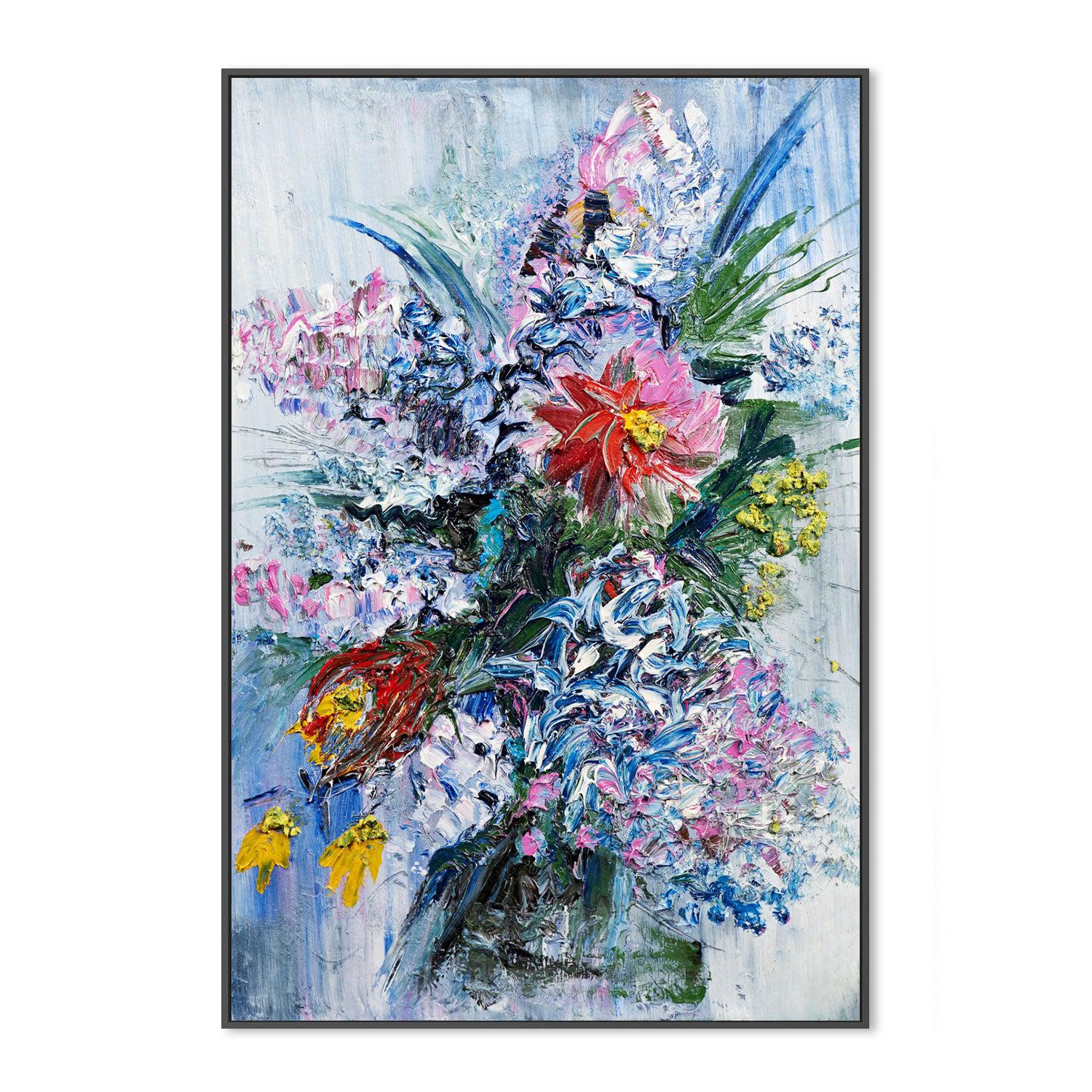 Flower Bouquet , Hand-painted Canvas
