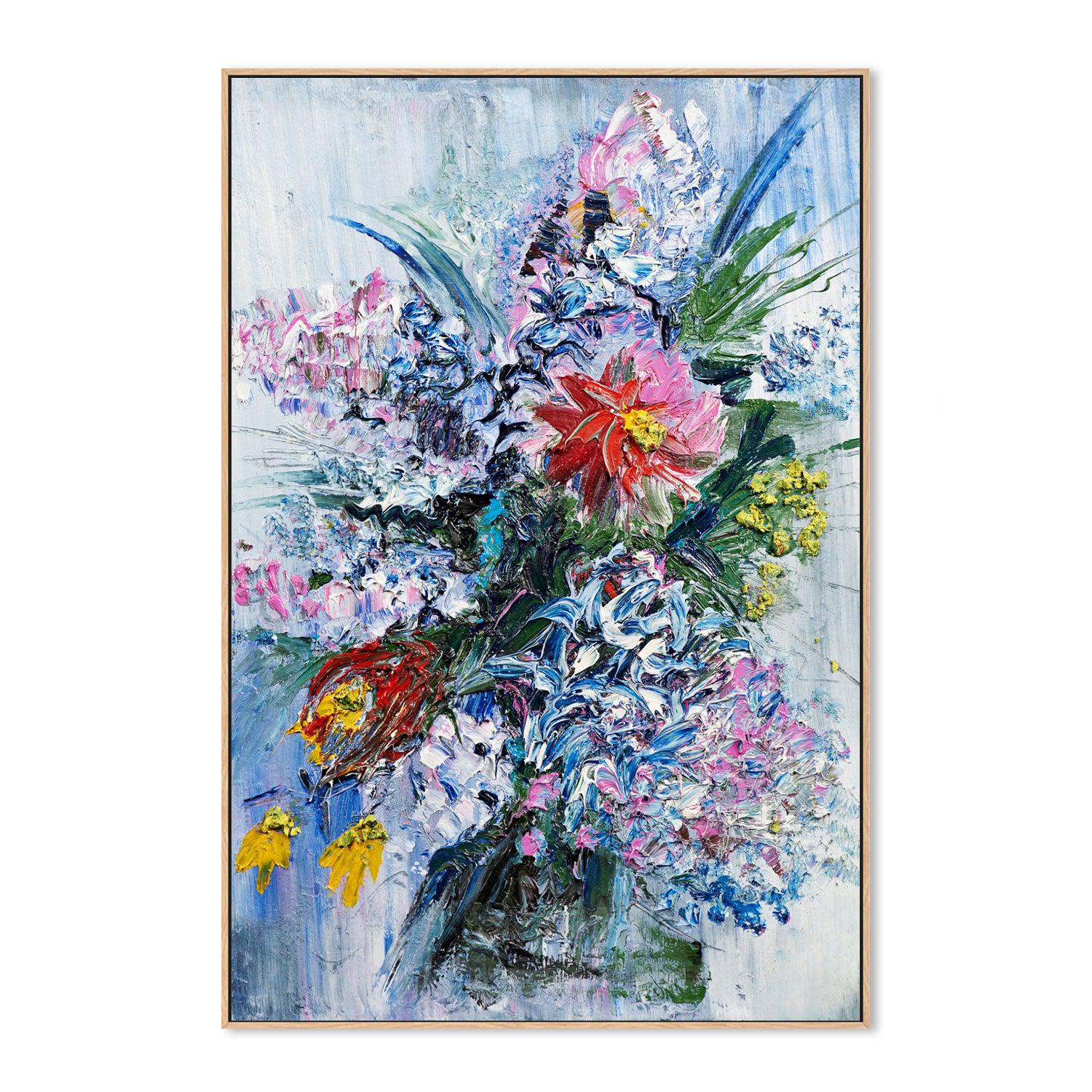 Flower Bouquet , Hand-painted Canvas