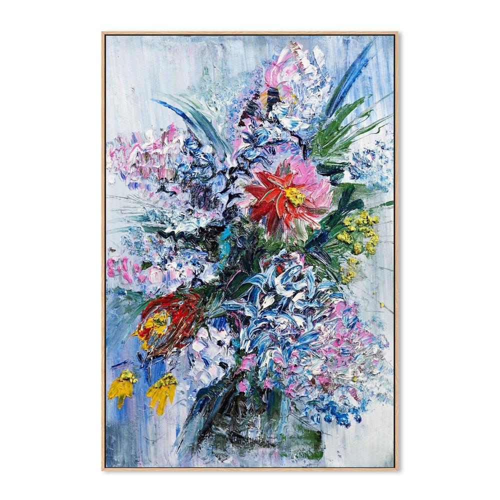Flower Bouquet , Hand-painted Canvas