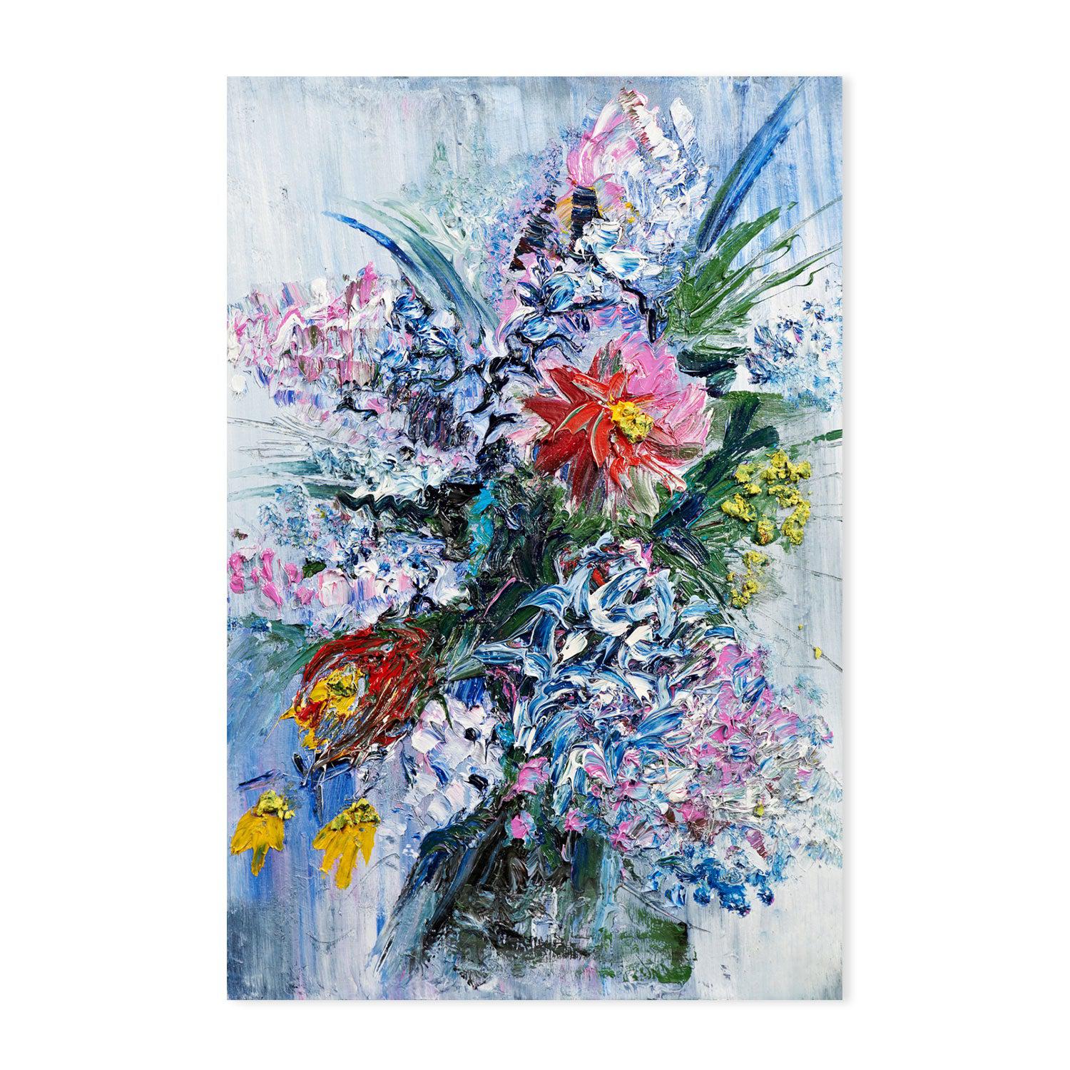 Flower Bouquet , Hand-painted Canvas
