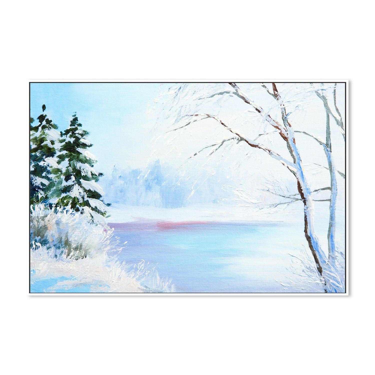 Forzen Lake , Hand-painted Canvas