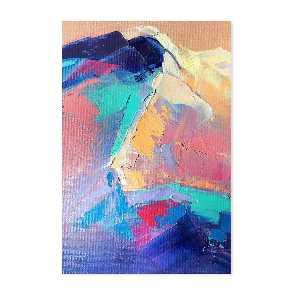 Mountains Peak , Hand-painted Canvas