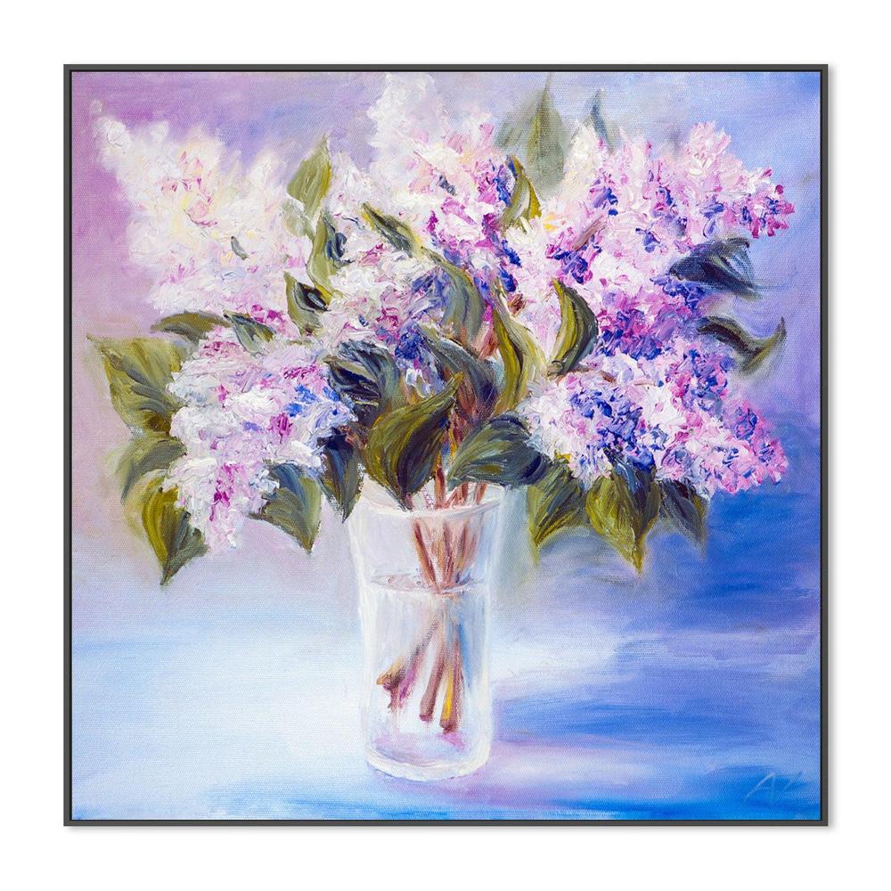 Violet Blooms , Hand-painted Canvas