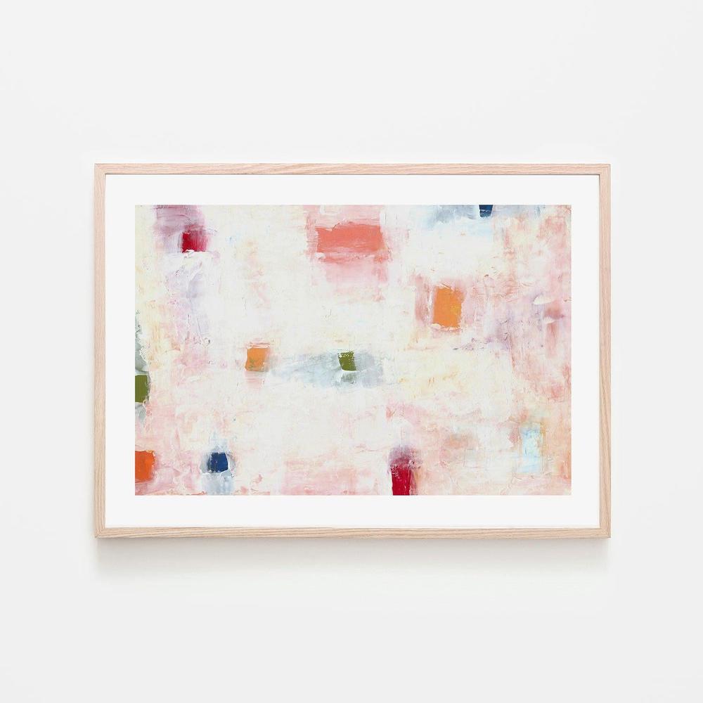 Pastel Blocks , Hand-painted Canvas