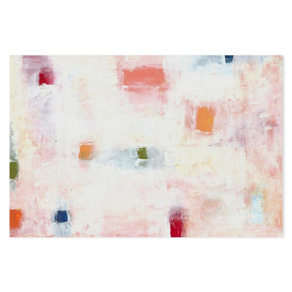 Pastel Blocks , Hand-painted Canvas