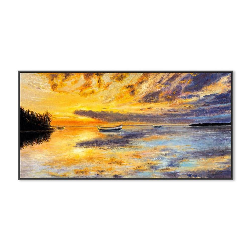 Warmth Through The Clouds , Hand-painted Canvas
