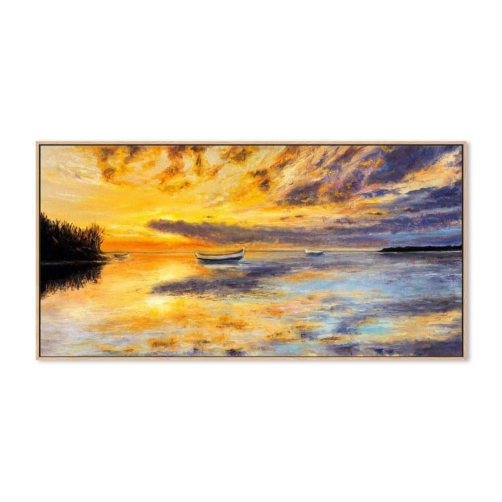 Warmth Through The Clouds , Hand-painted Canvas