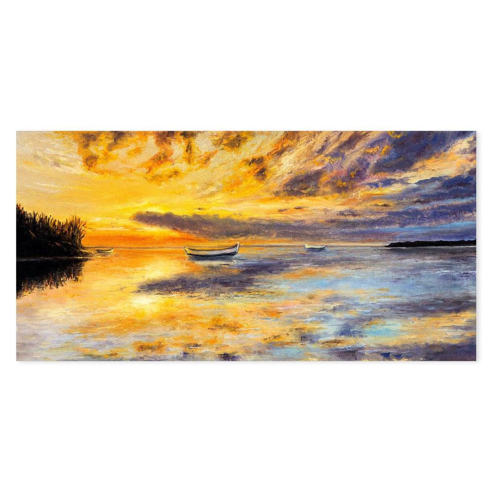 Warmth Through The Clouds , Hand-painted Canvas
