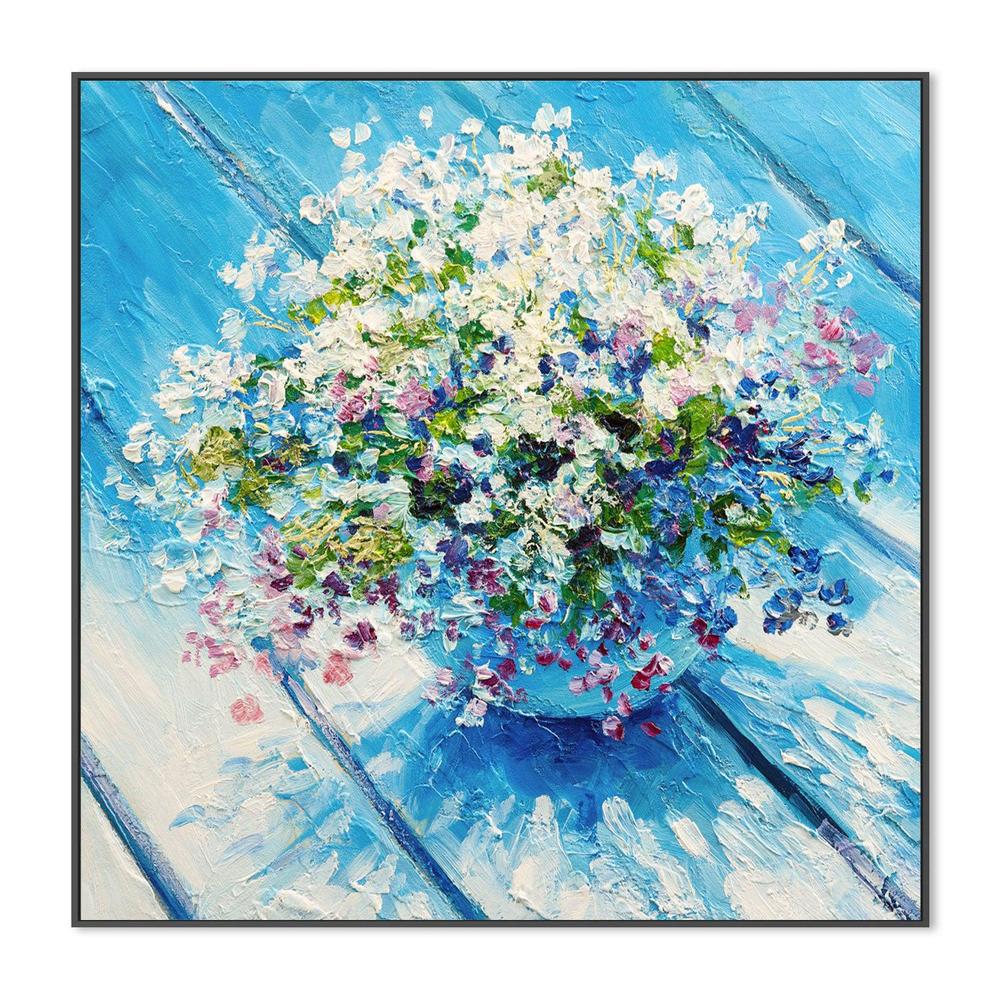 French Florals , Hand-painted Canvas