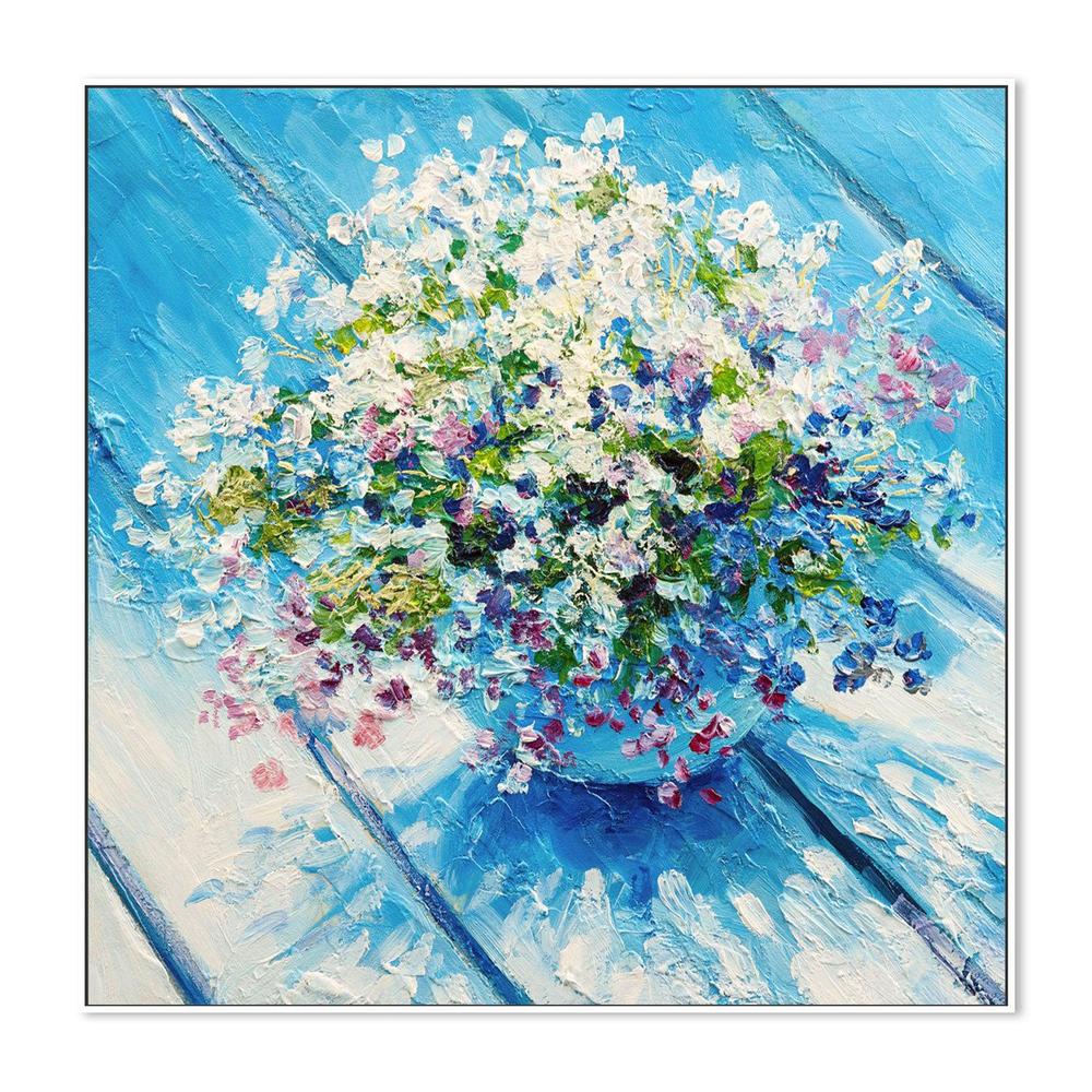 French Florals , Hand-painted Canvas