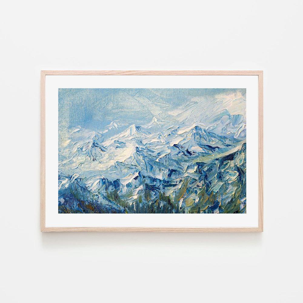 Mountain Peak , Hand-painted Canvas