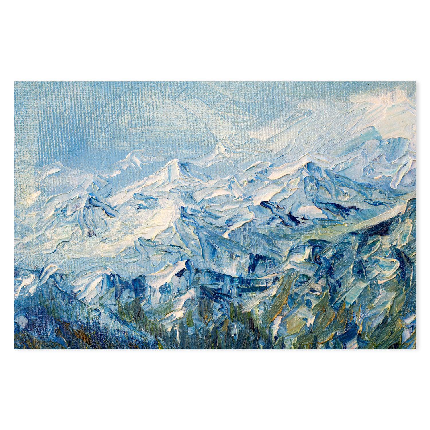 Mountain Peak , Hand-painted Canvas