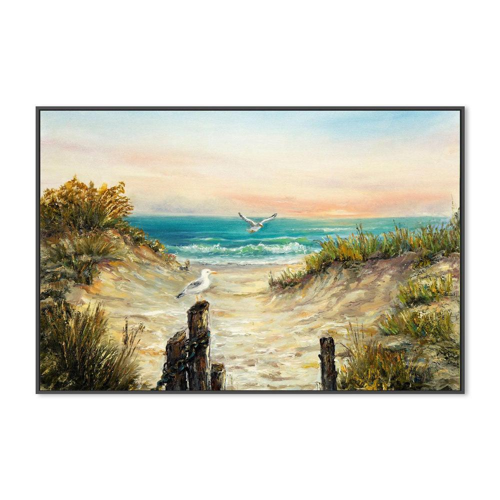 To The Ocean , Hand-painted Canvas