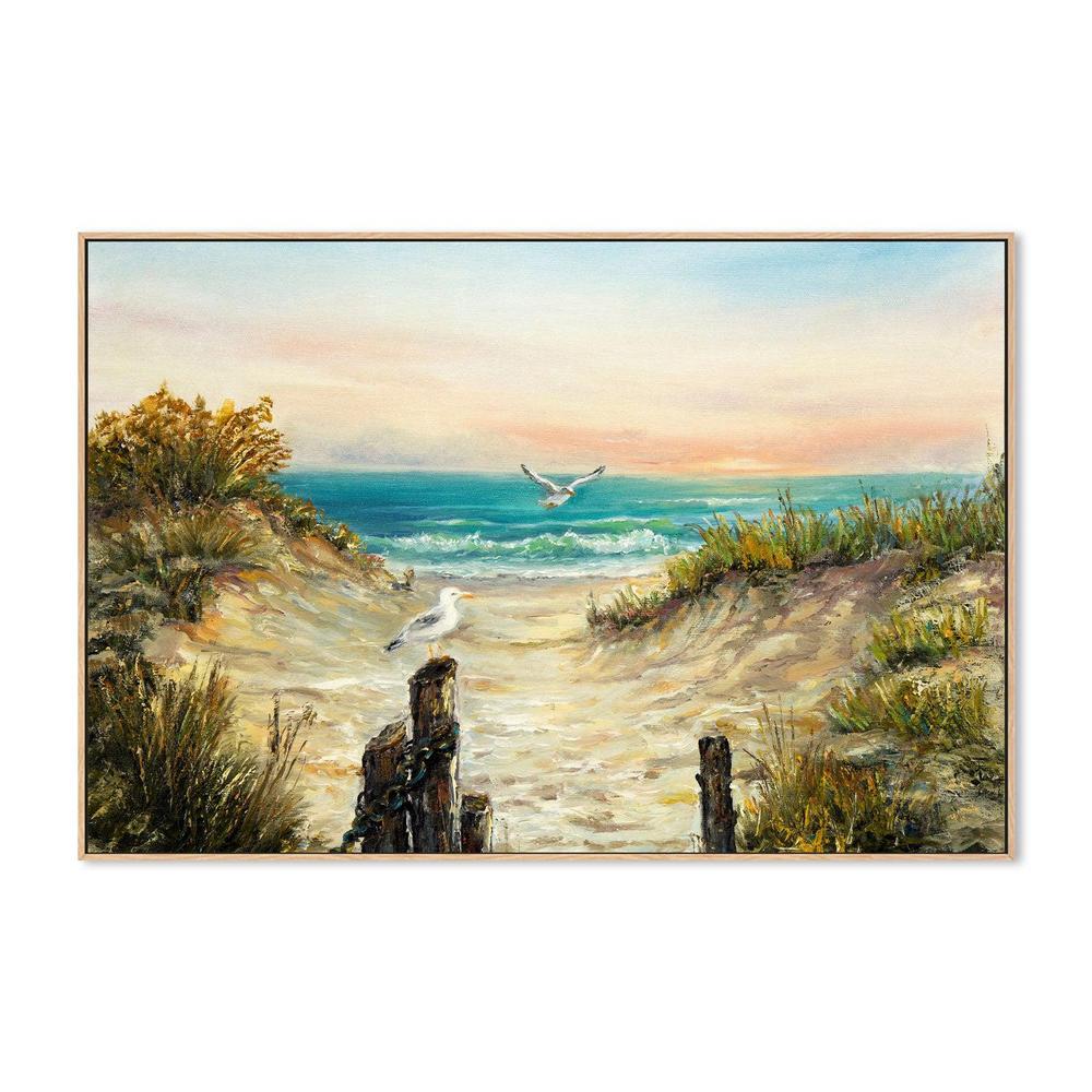 To The Ocean , Hand-painted Canvas
