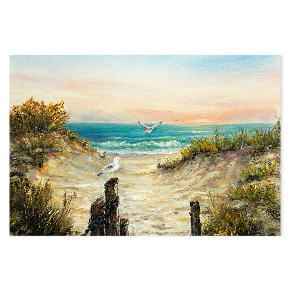 To The Ocean , Hand-painted Canvas