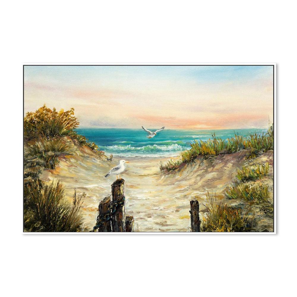To The Ocean , Hand-painted Canvas