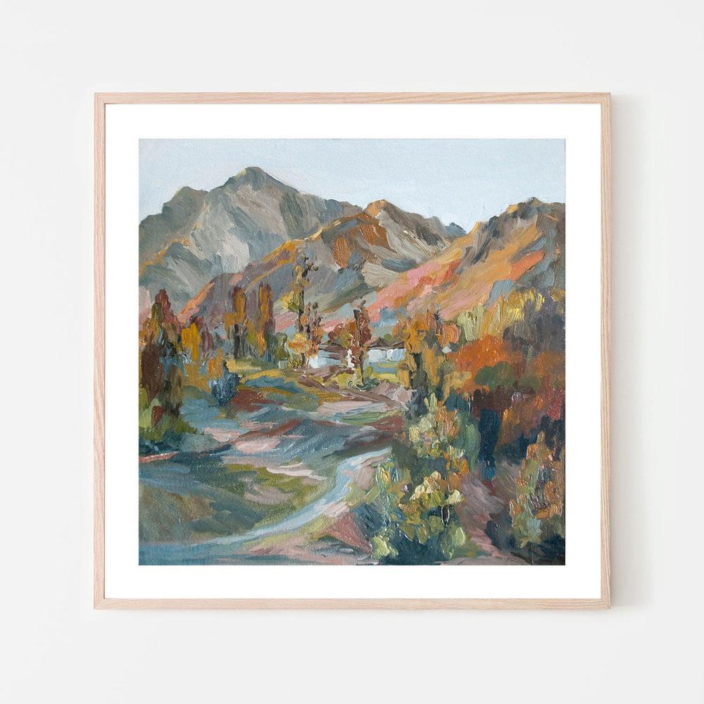 Desert Mountains , Hand-painted Canvas